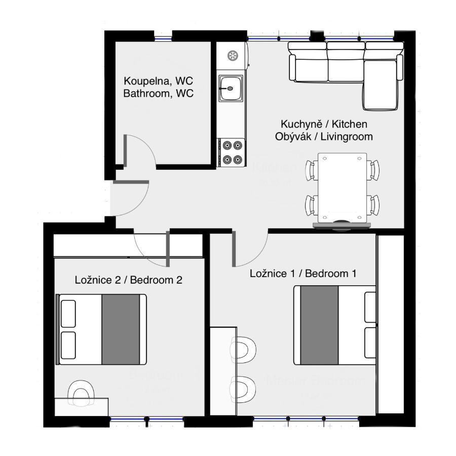Apartman U Kolonady, Подебрады Экстерьер фото